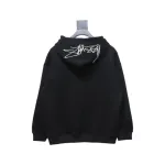 Bstsneaker-Stussy SS23 Hat Embroidery Plush Hoodie black 230