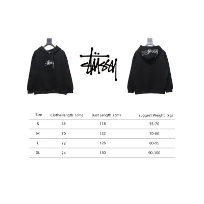 Stussy SS23 Hat Embroidery Plush Hoodie black 230 02