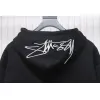 Bstsneaker-Stussy SS23 Hat Embroidery Plush Hoodie black 230
