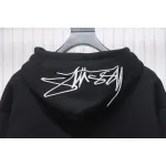 Bstsneaker-Stussy SS23 Hat Embroidery Plush Hoodie black 230