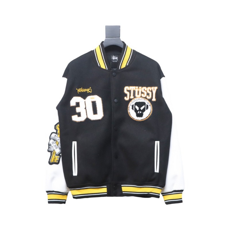 Bstsneaker-Stussy x Metalheadz 30th Anniversary Embroidered Baseball Jacket 290