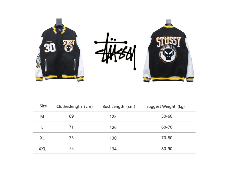Bstsneaker-Stussy x Metalheadz 30th Anniversary Embroidered Baseball Jacket 290