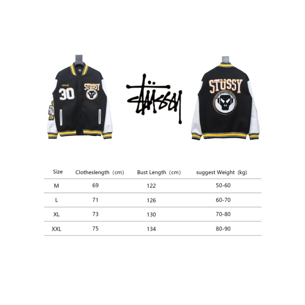 Bstsneaker-Stussy x Metalheadz 30th Anniversary Embroidered Baseball Jacket 290