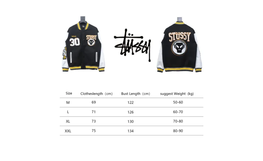 Bstsneaker-Stussy x Metalheadz 30th Anniversary Embroidered Baseball Jacket 290