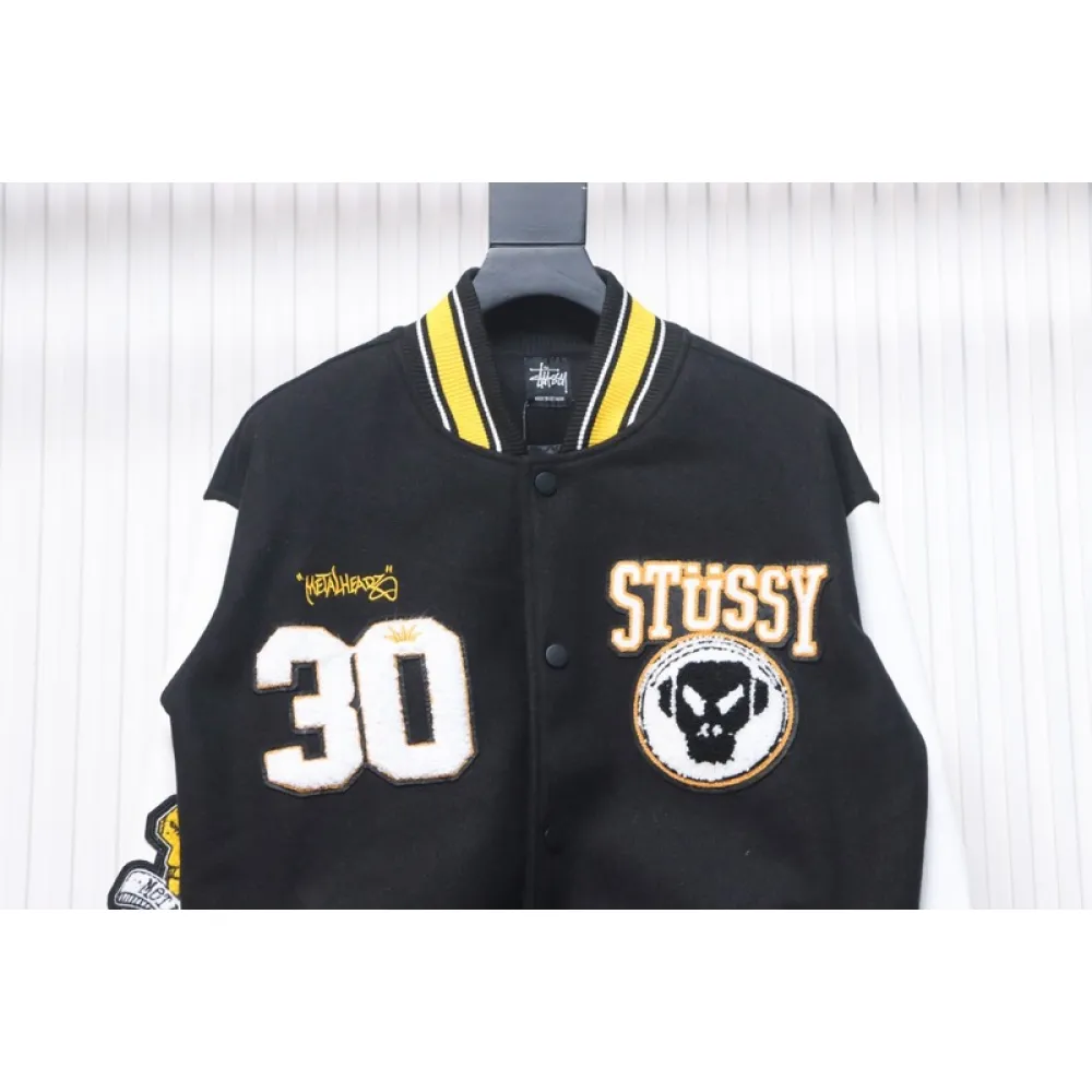 Bstsneaker-Stussy x Metalheadz 30th Anniversary Embroidered Baseball Jacket 290