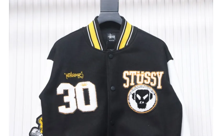 Bstsneaker-Stussy x Metalheadz 30th Anniversary Embroidered Baseball Jacket 290