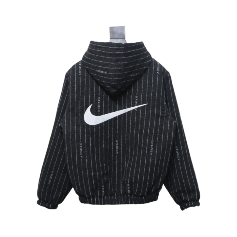 Bstsneaker-Stussy x Nike wool striped hooded jacket 370