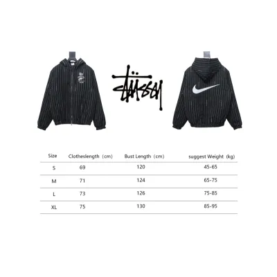 Bstsneaker-Stussy x Nike wool striped hooded jacket 370 02