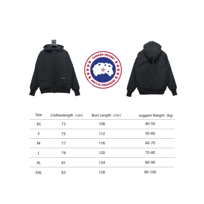 Bstsneaker-01 Canada Goose Short Down Jacket black 370