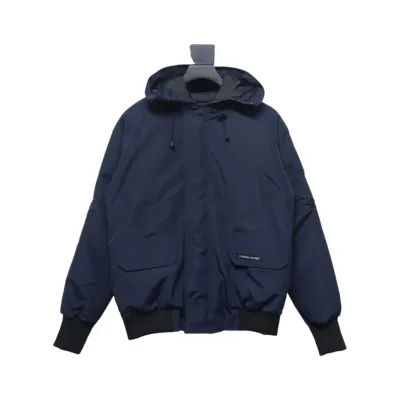 01 Canada Goose Short Down Jacket dark blue 370 01