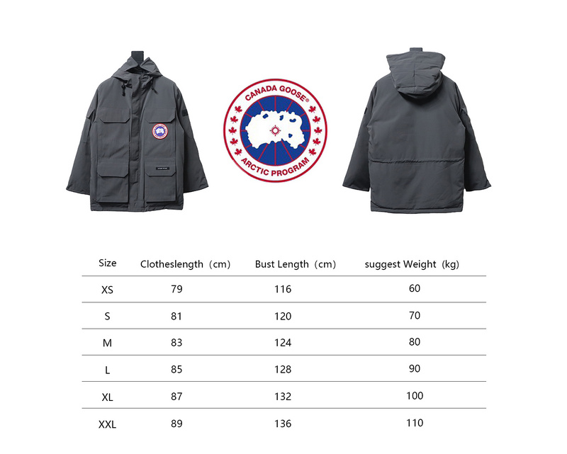 Bstsneaker-08 Expedition Canada Goose Down Jacket (High-end) grey 550