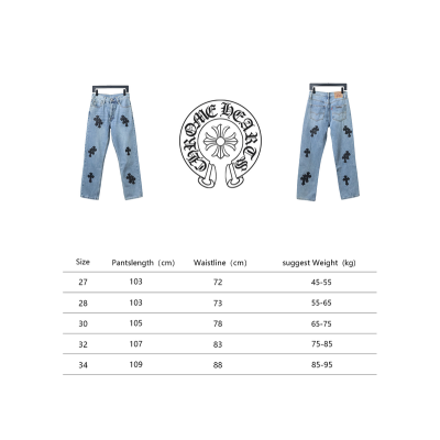 Bstsneaker-Chrome Hearts 24FW svip limited blue jeans 310 02