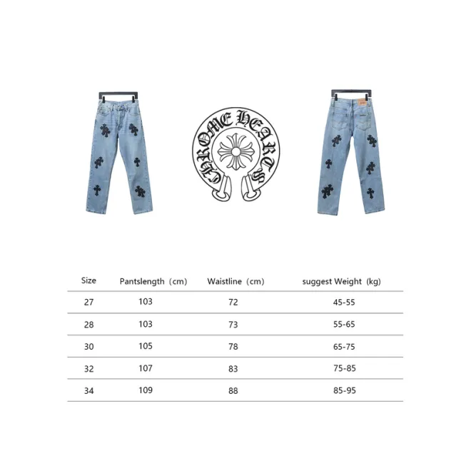 Bstsneaker-Chrome Hearts 24FW svip limited blue jeans 310