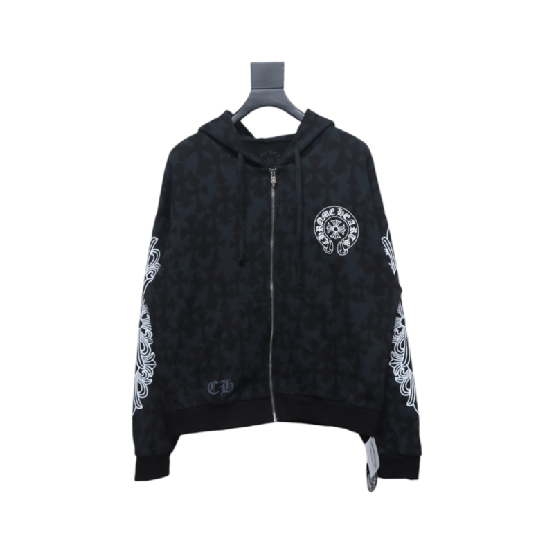 Bstsneaker-Chrome Hearts Cross Zip Hoodie 270