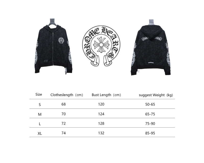Bstsneaker-Chrome Hearts Cross Zip Hoodie 270