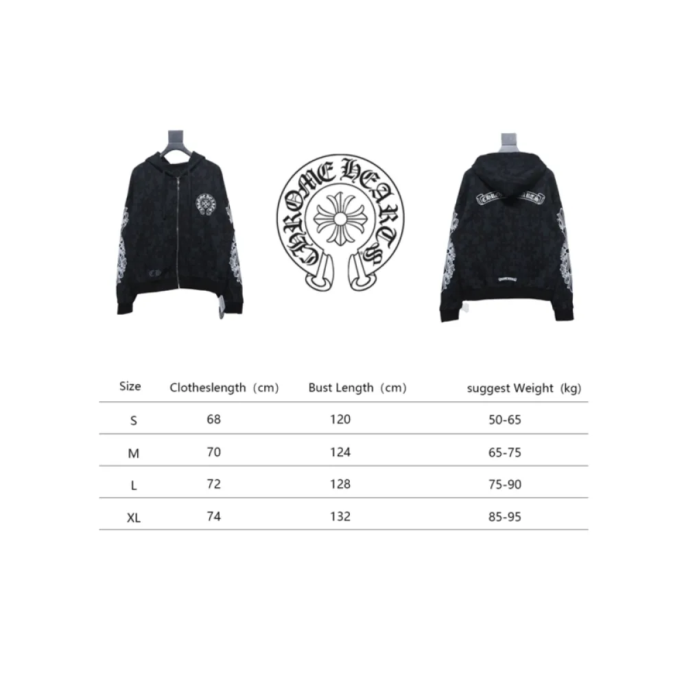 Bstsneaker-Chrome Hearts Cross Zip Hoodie 270