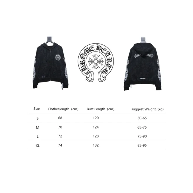 Bstsneaker-Chrome Hearts Cross Zip Hoodie 270
