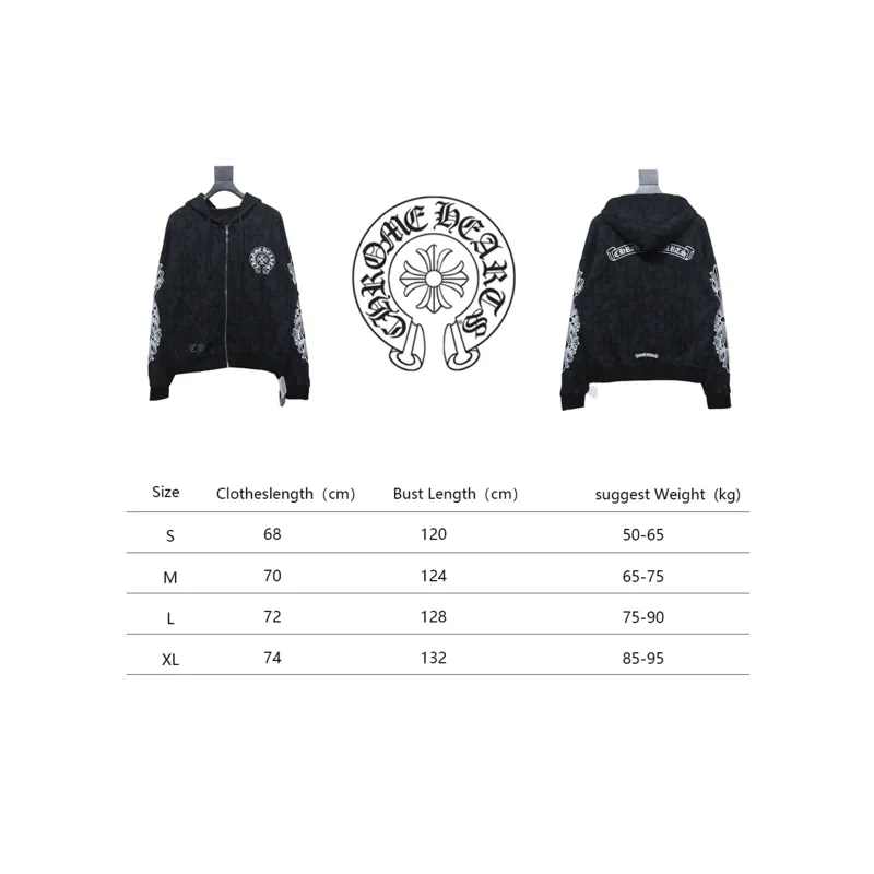 Bstsneaker-Chrome Hearts Cross Zip Hoodie 270