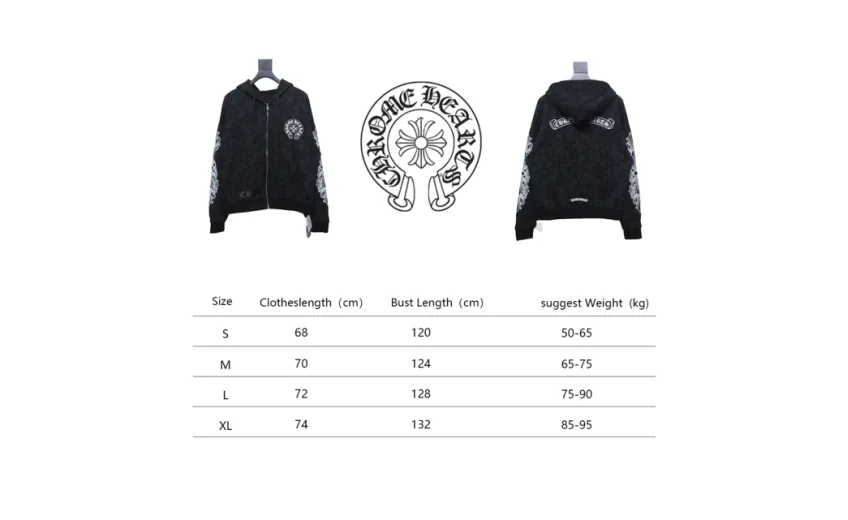 Bstsneaker-Chrome Hearts Cross Zip Hoodie 270