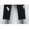 Bstsneaker-Chrome Hearts Leather Cross Denim Jeans white 190