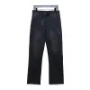 Bstsneaker-Chrome Hearts Leather Cross Denim Jeans  All Black 190