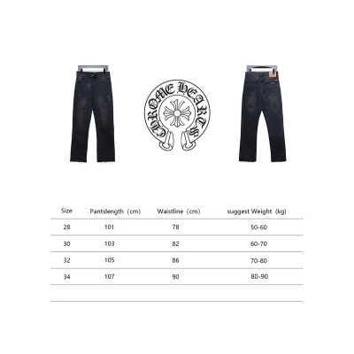 Bstsneaker-Chrome Hearts Leather Cross Denim Jeans  pink 190 02