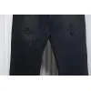Bstsneaker-Chrome Hearts Leather Cross Denim Jeans  All Black 190