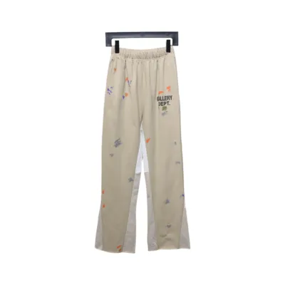 Bstsneaker-GALLERY DEPT patchwork hand-painted graffiti ink trousers khaki 200 01