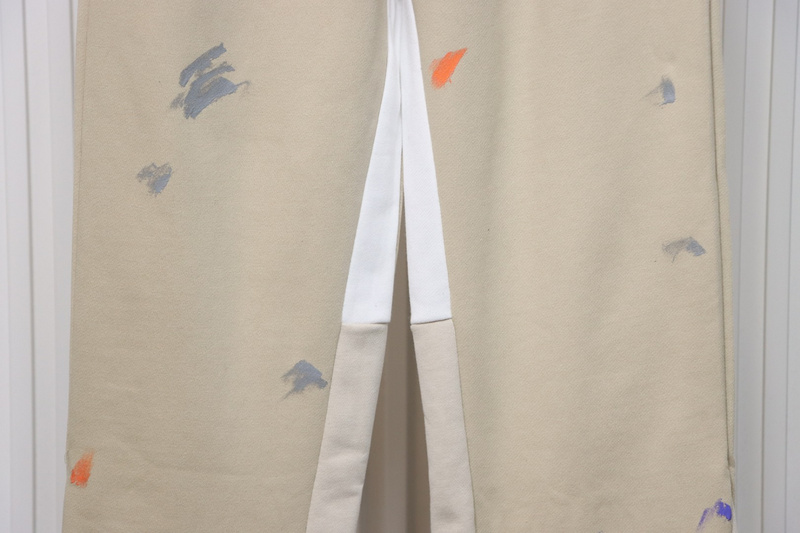 Bstsneaker-GALLERY DEPT patchwork hand-painted graffiti ink trousers khaki 200