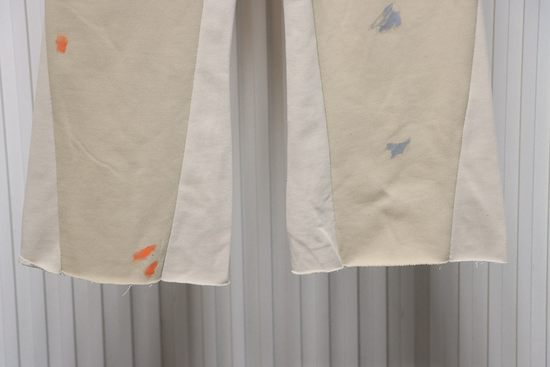 Bstsneaker-GALLERY DEPT patchwork hand-painted graffiti ink trousers khaki 200