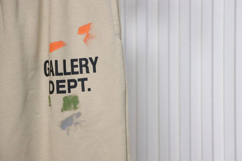Bstsneaker-GALLERY DEPT patchwork hand-painted graffiti ink trousers khaki 200