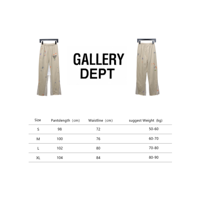 Bstsneaker-GALLERY DEPT patchwork hand-painted graffiti ink trousers khaki 200 02
