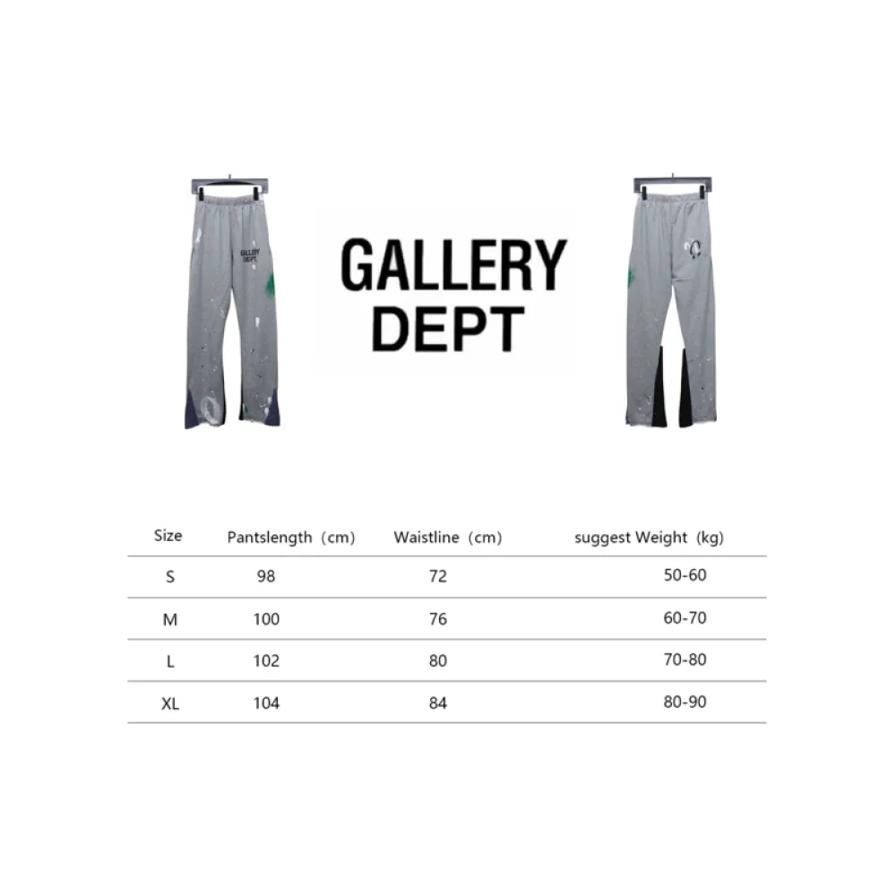 GALLERY DEPT patchwork hand-painted graffiti ink trousers grey 200