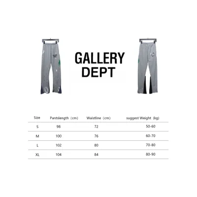 GALLERY DEPT patchwork hand-painted graffiti ink trousers grey 200 02