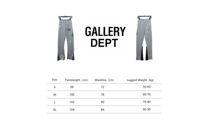 GALLERY DEPT patchwork hand-painted graffiti ink trousers grey 200