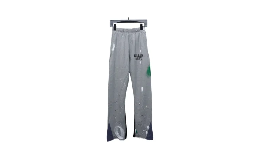 GALLERY DEPT patchwork hand-painted graffiti ink trousers grey 200