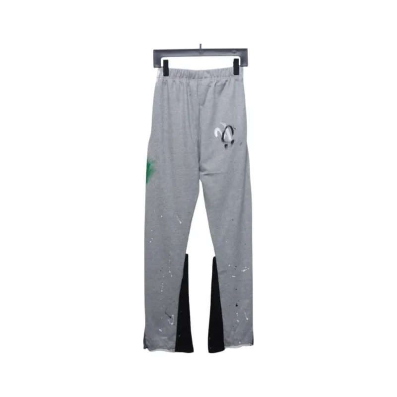 GALLERY DEPT patchwork hand-painted graffiti ink trousers grey 200