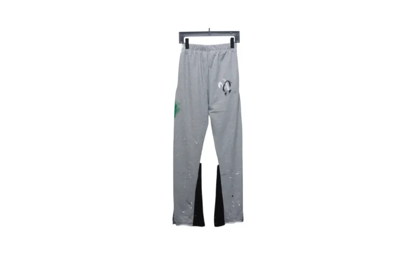 GALLERY DEPT patchwork hand-painted graffiti ink trousers grey 200
