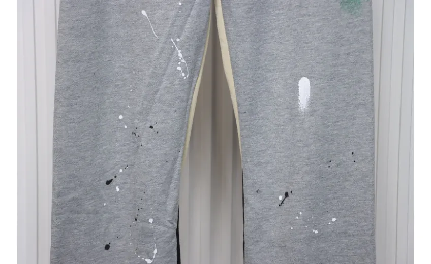 GALLERY DEPT patchwork hand-painted graffiti ink trousers grey 200