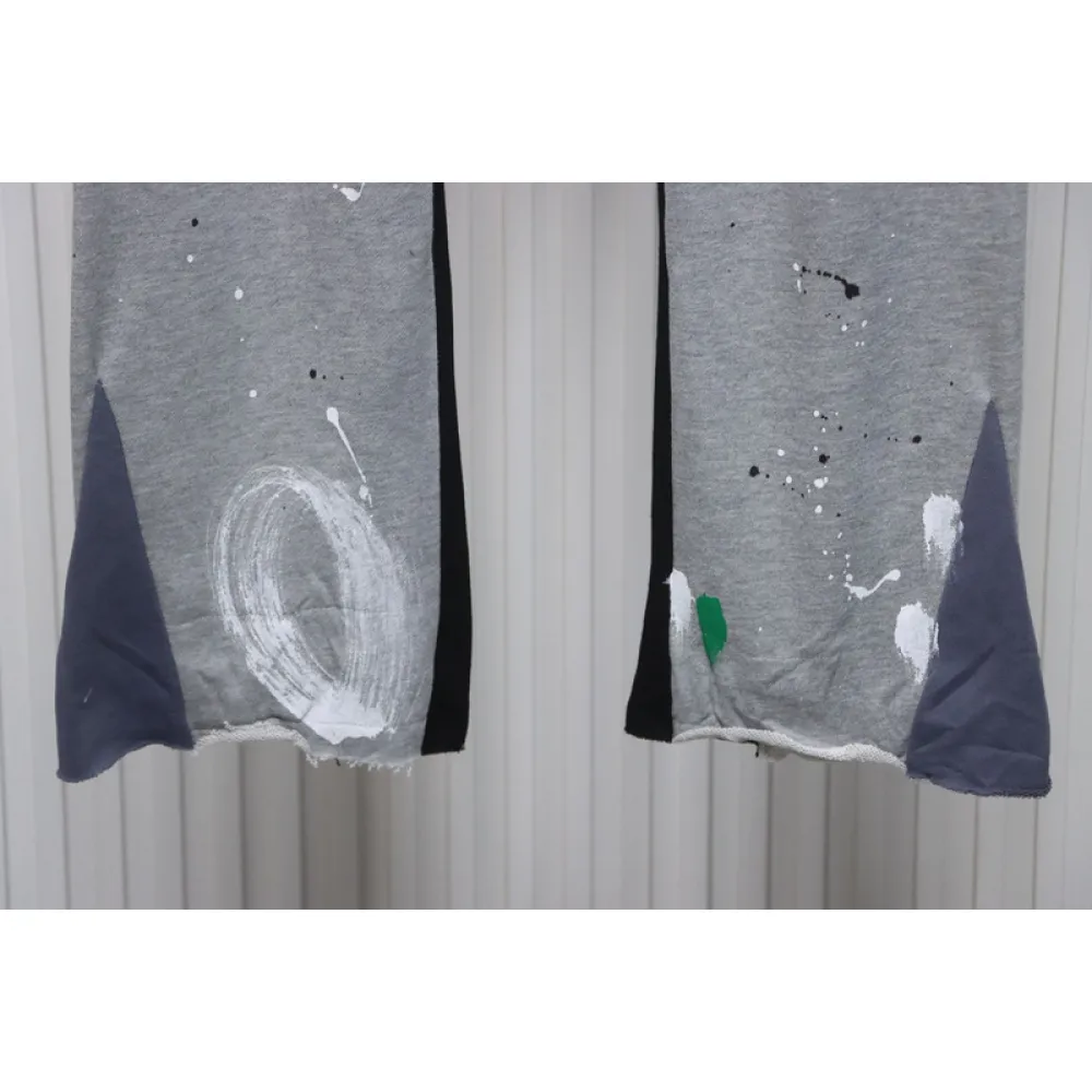 GALLERY DEPT patchwork hand-painted graffiti ink trousers grey 200