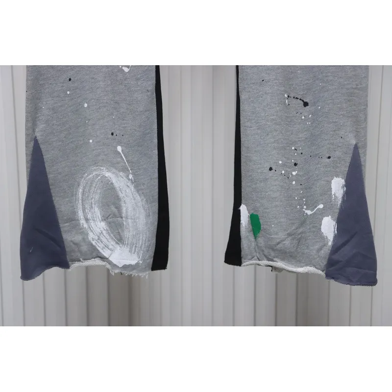 GALLERY DEPT patchwork hand-painted graffiti ink trousers grey 200