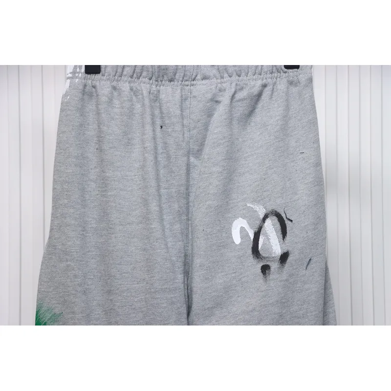 GALLERY DEPT patchwork hand-painted graffiti ink trousers grey 200