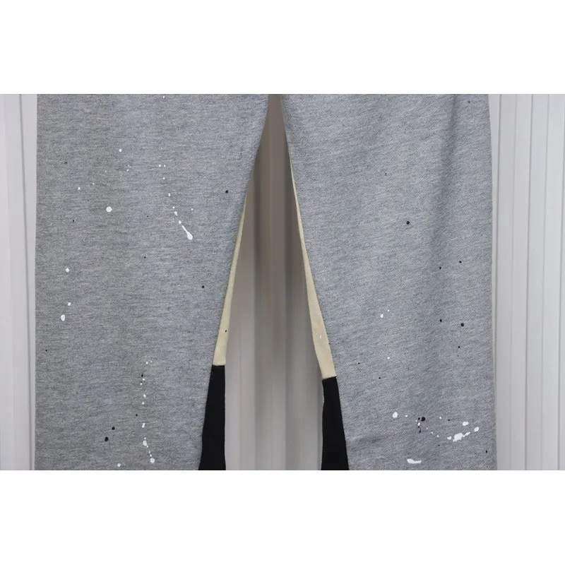 GALLERY DEPT patchwork hand-painted graffiti ink trousers grey 200