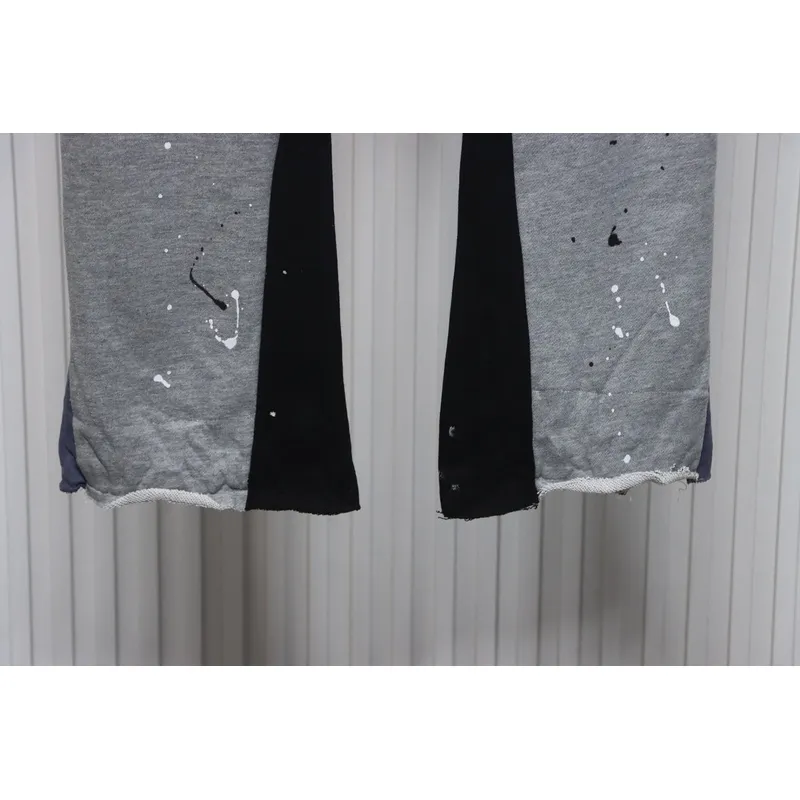 GALLERY DEPT patchwork hand-painted graffiti ink trousers grey 200