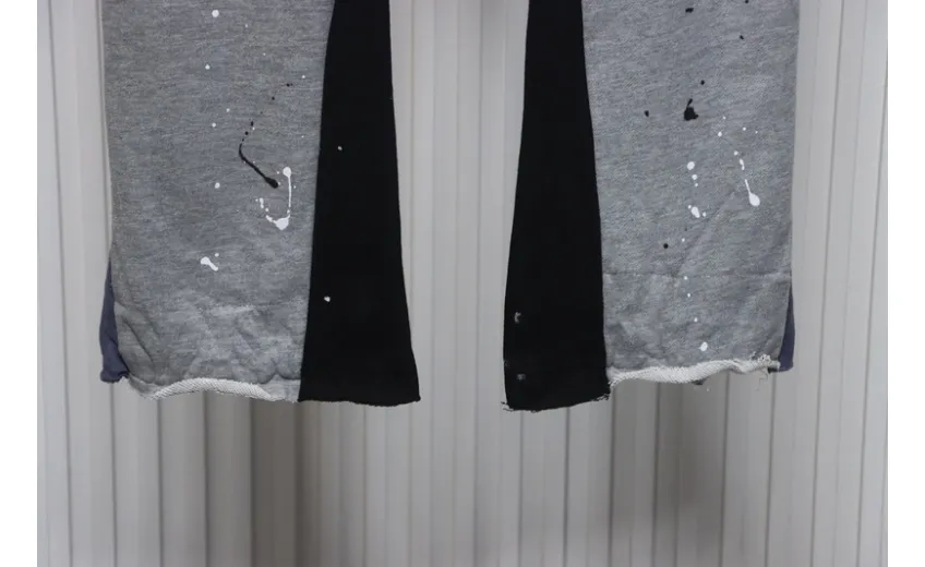 GALLERY DEPT patchwork hand-painted graffiti ink trousers grey 200