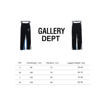 Bstsneaker-GALLERY DEPT patchwork hand-painted graffiti ink trousers Black-blue 200 02