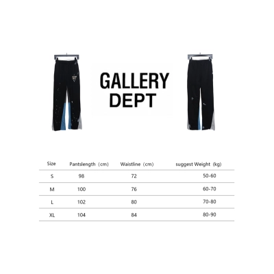 Bstsneaker-GALLERY DEPT patchwork hand-painted graffiti ink trousers Black-blue 200 02