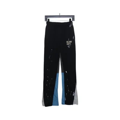 Bstsneaker-GALLERY DEPT patchwork hand-painted graffiti ink trousers Black-blue 200 01