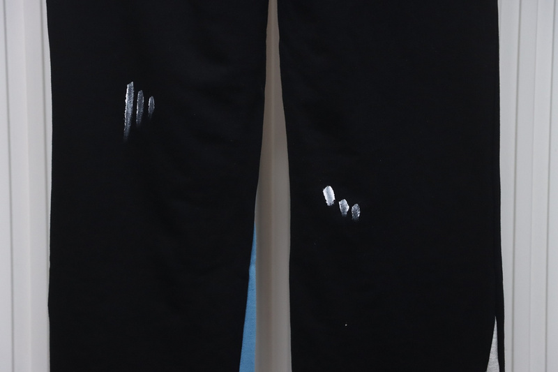 Bstsneaker-GALLERY DEPT patchwork hand-painted graffiti ink trousers Black-blue 200