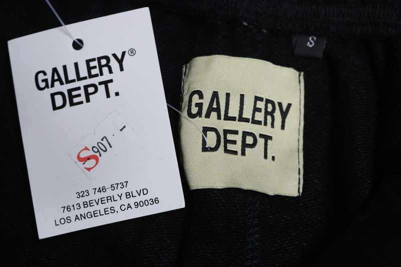 Bstsneaker-GALLERY DEPT patchwork hand-painted graffiti ink trousers Black-blue 200